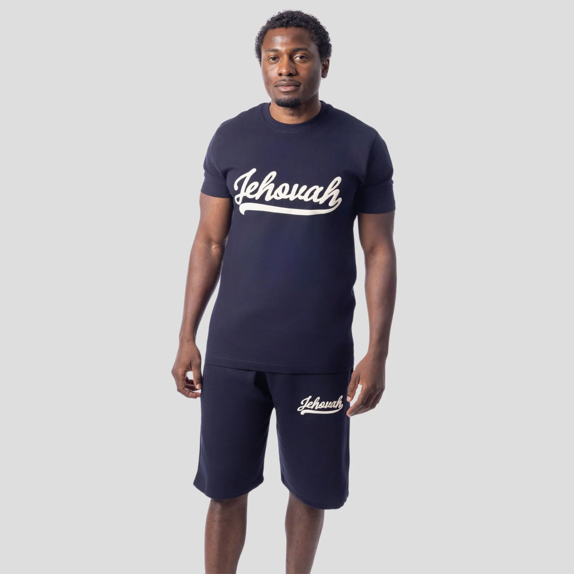 Covered By Jehovah Puff Print (Navy) - Image 3