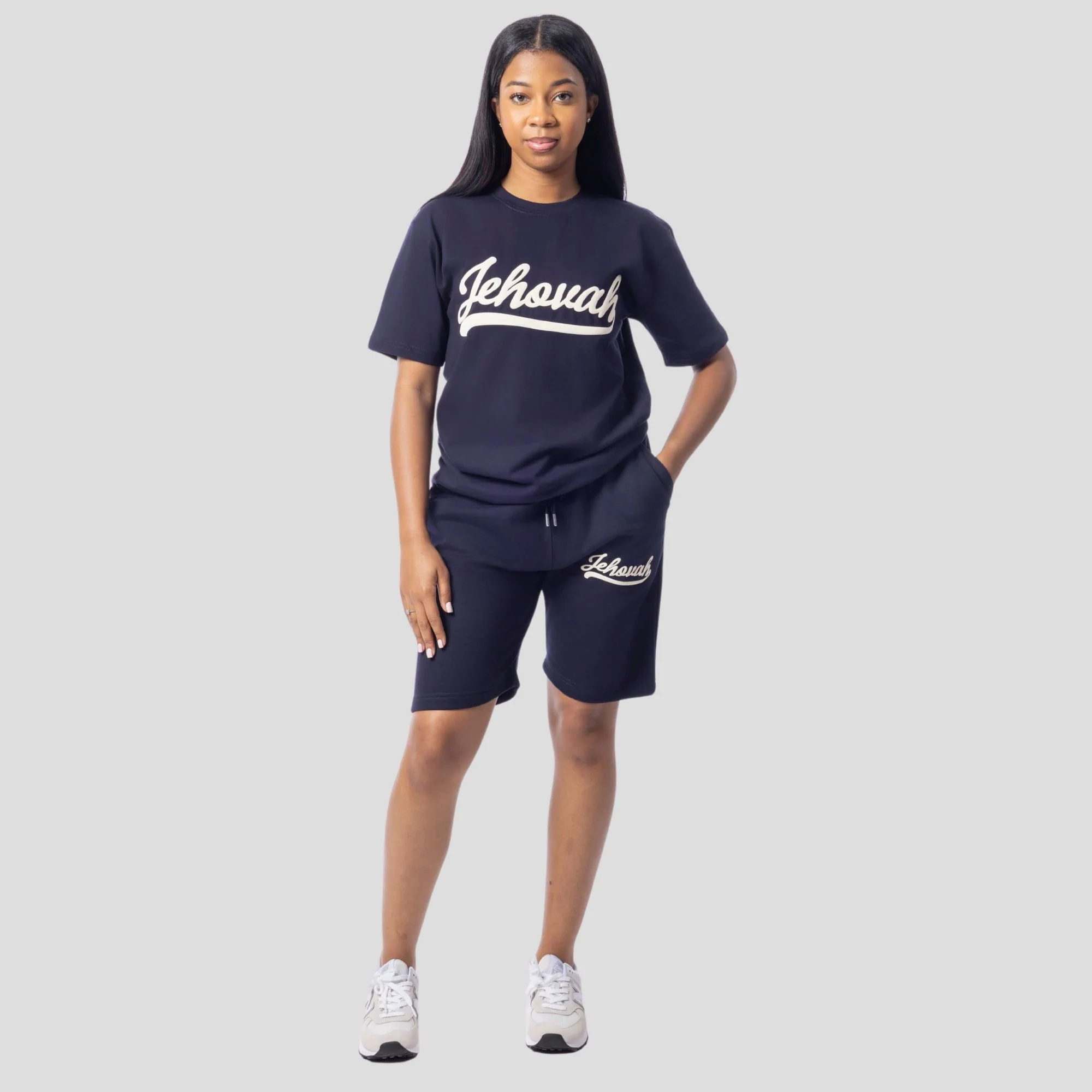 Covered By Jehovah Puff Print (Navy) - Image 4