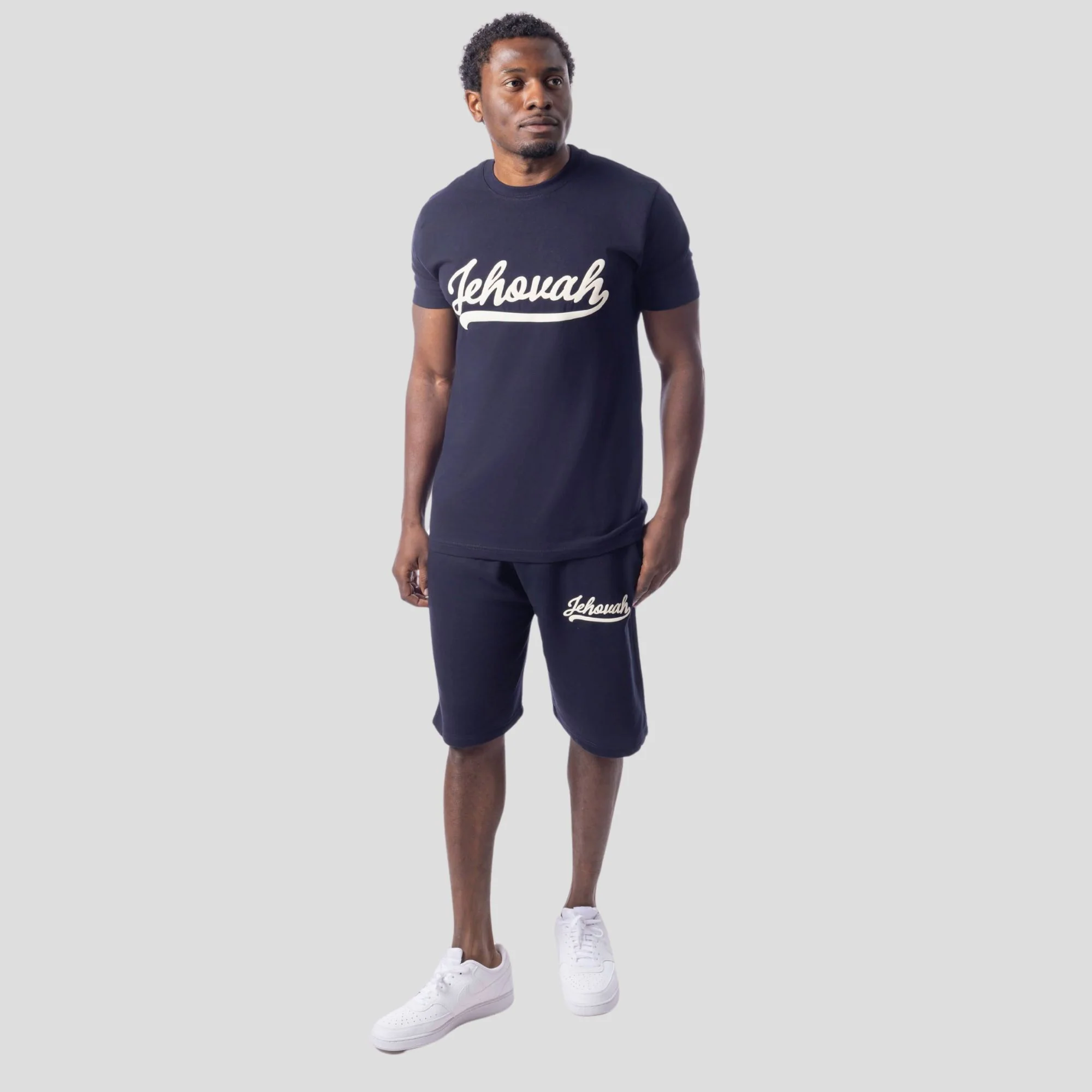 Covered By Jehovah Puff Print (Navy) - Image 5
