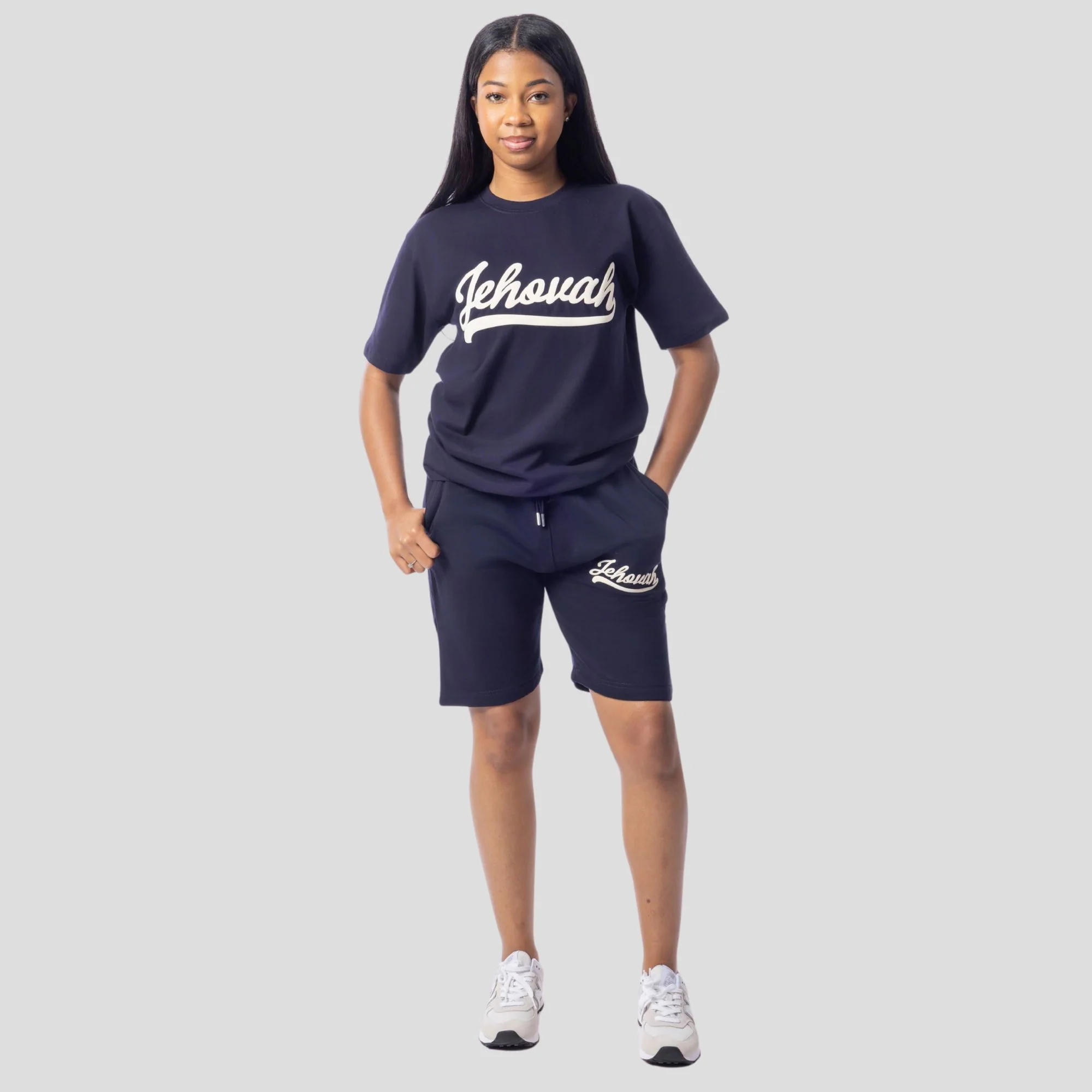 Covered By Jehovah Puff Print (Navy) - Image 6