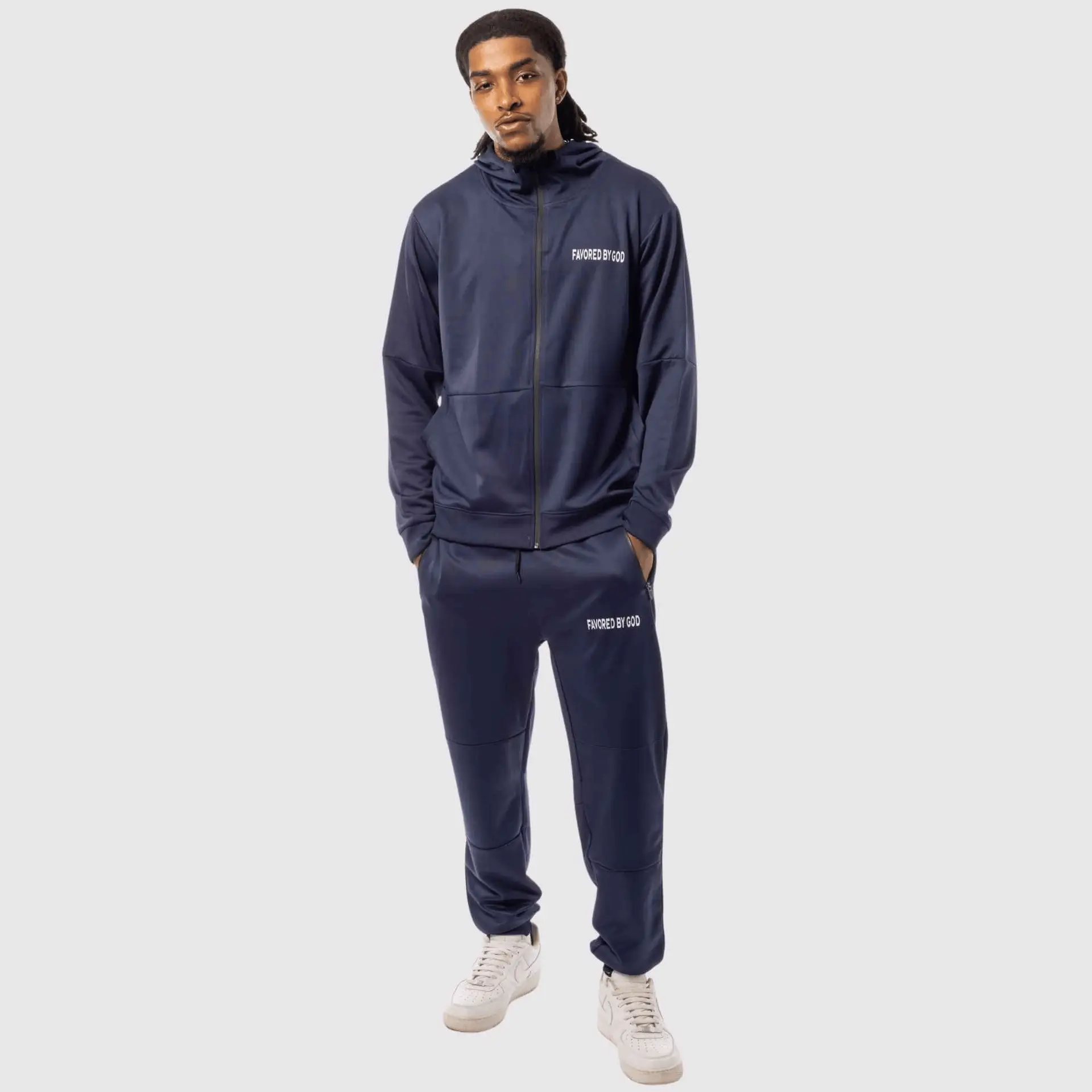 Favored By God Men's Navy Tracksuit - Image 2