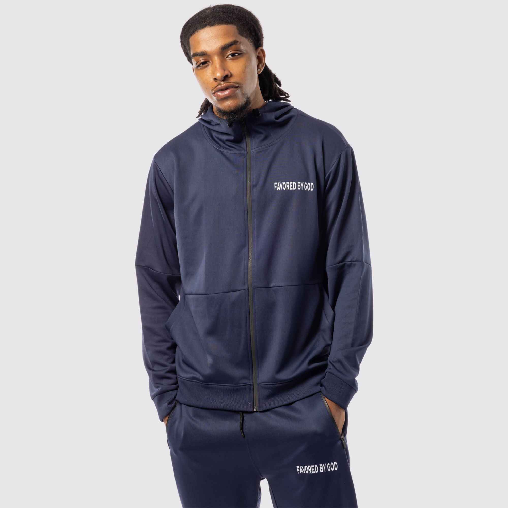 Favored By God Men's Navy Tracksuit - Image 5