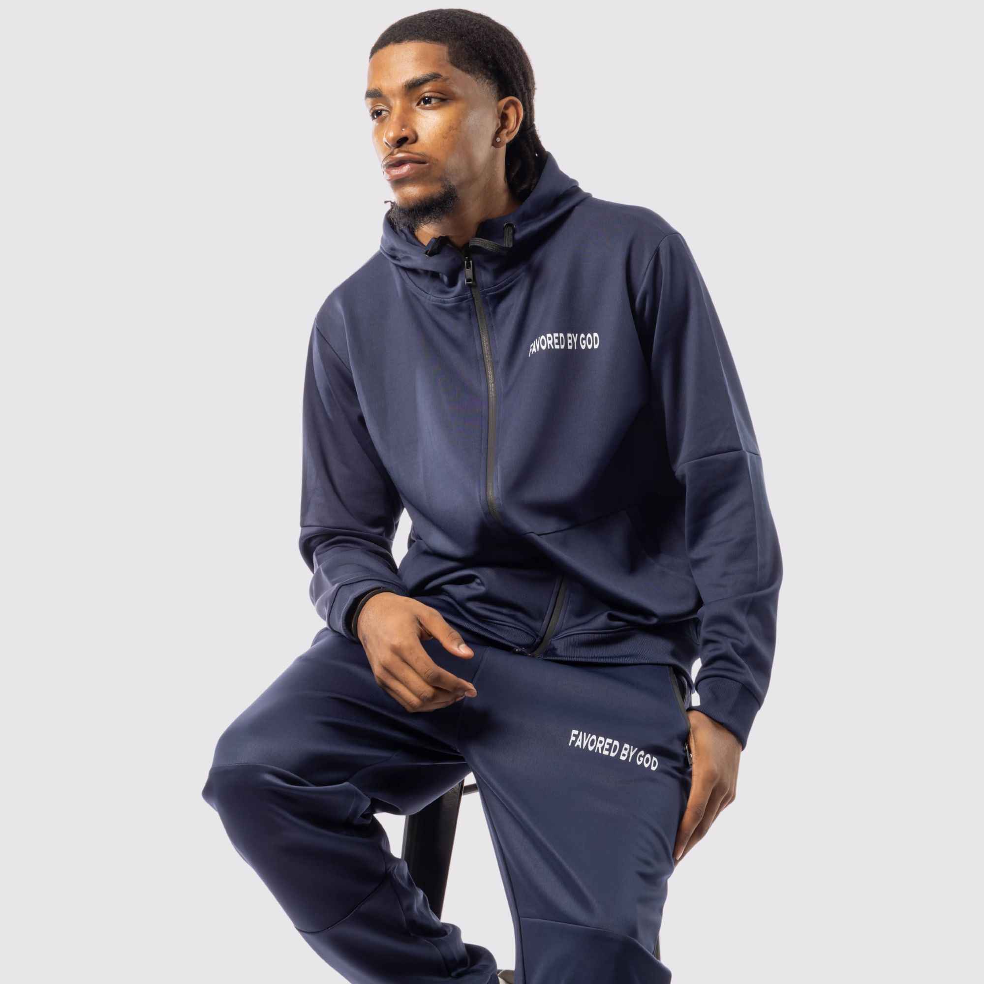 Favored By God Men's Navy Tracksuit - Image 7