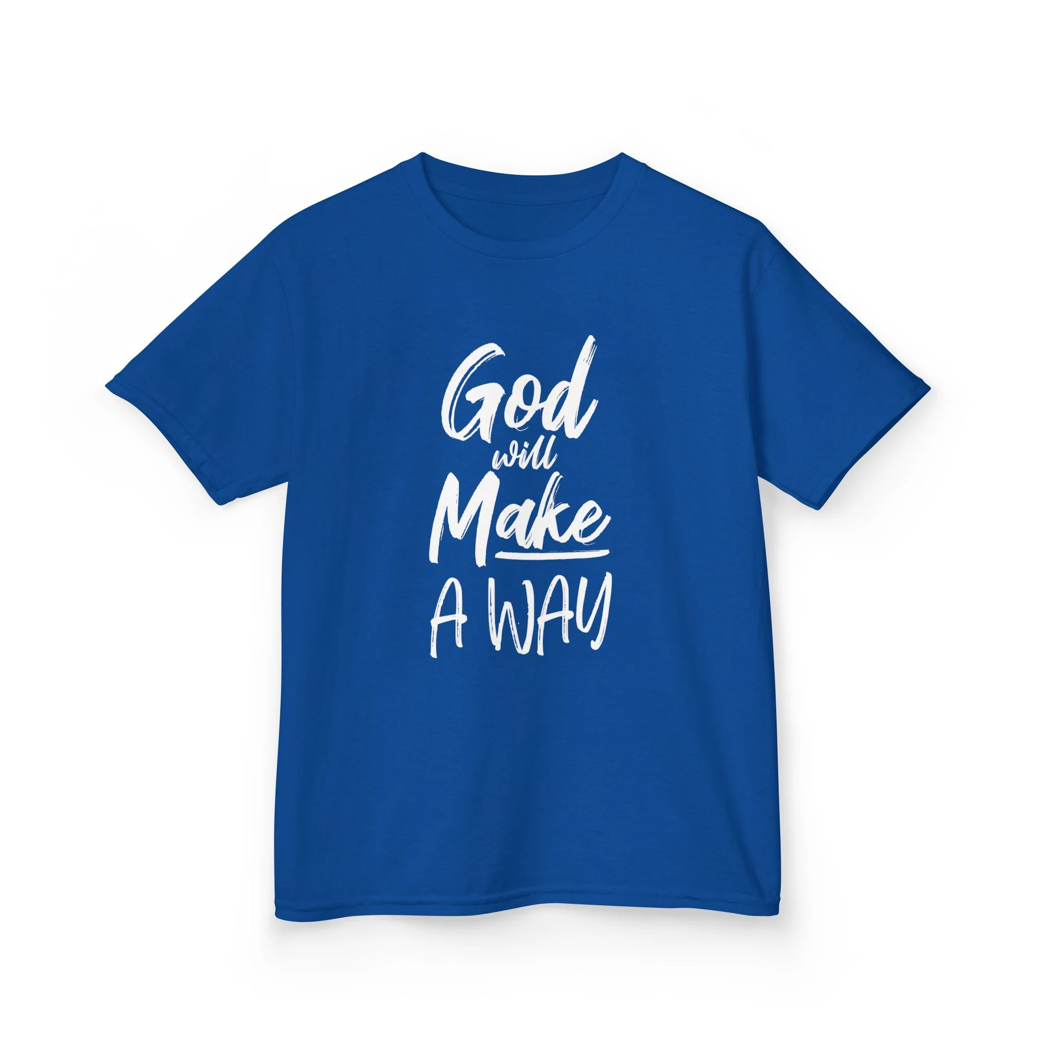 God Will Make A Way Kids Tee Royal