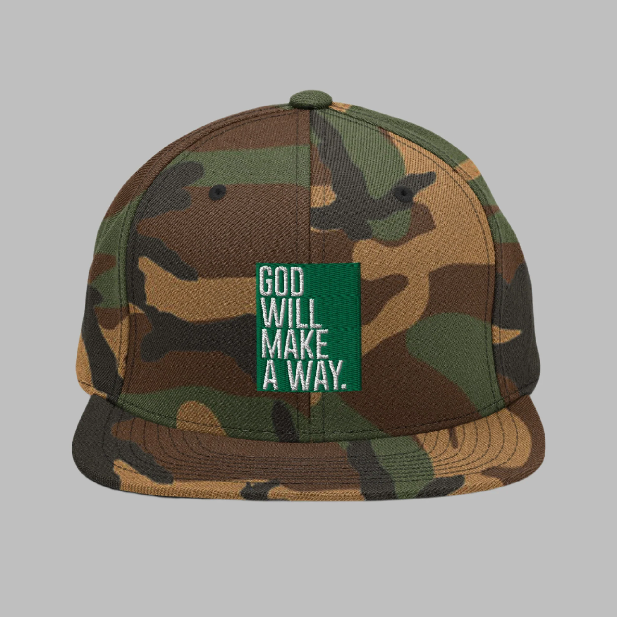 God Will Make A Way Camo Snapback Hat - Image 3