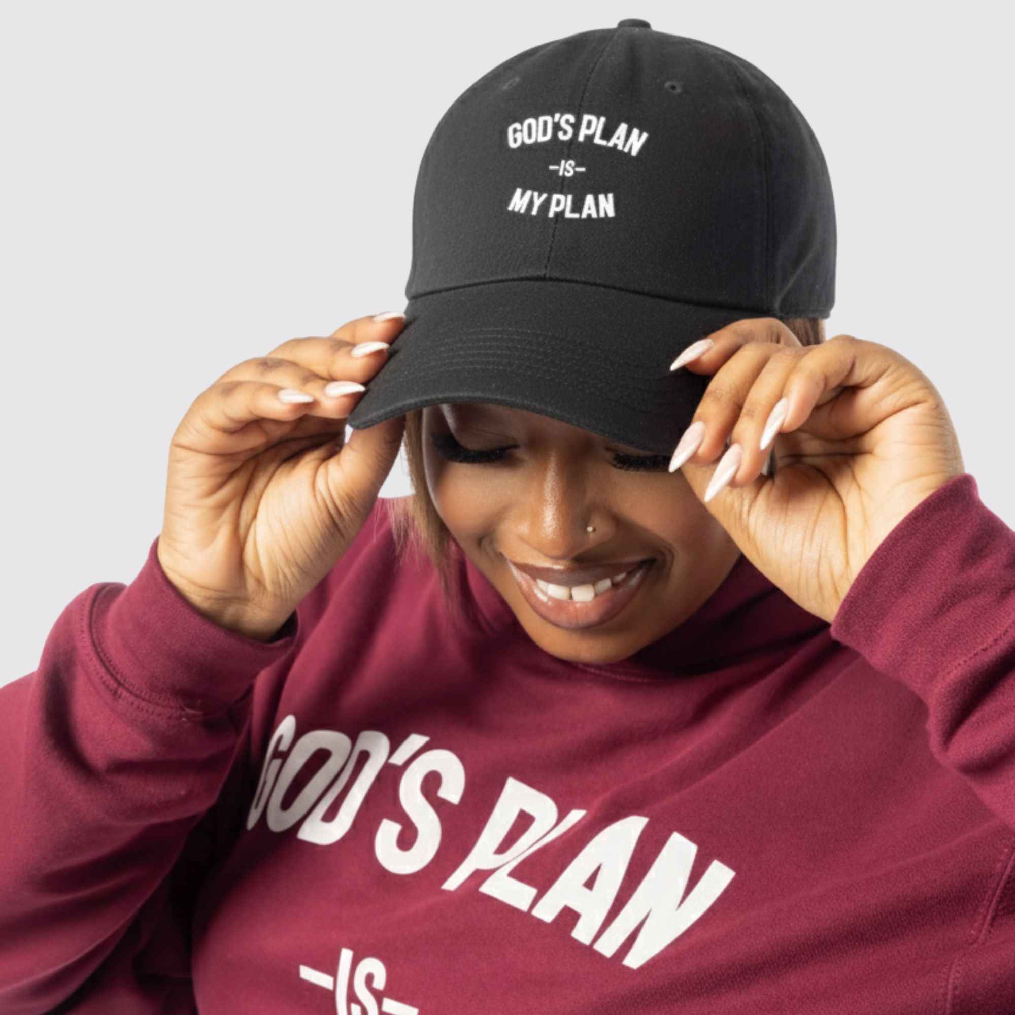 God's Plan My Plan Camo/Denim/Black Dad Hat Bundle - Image 3