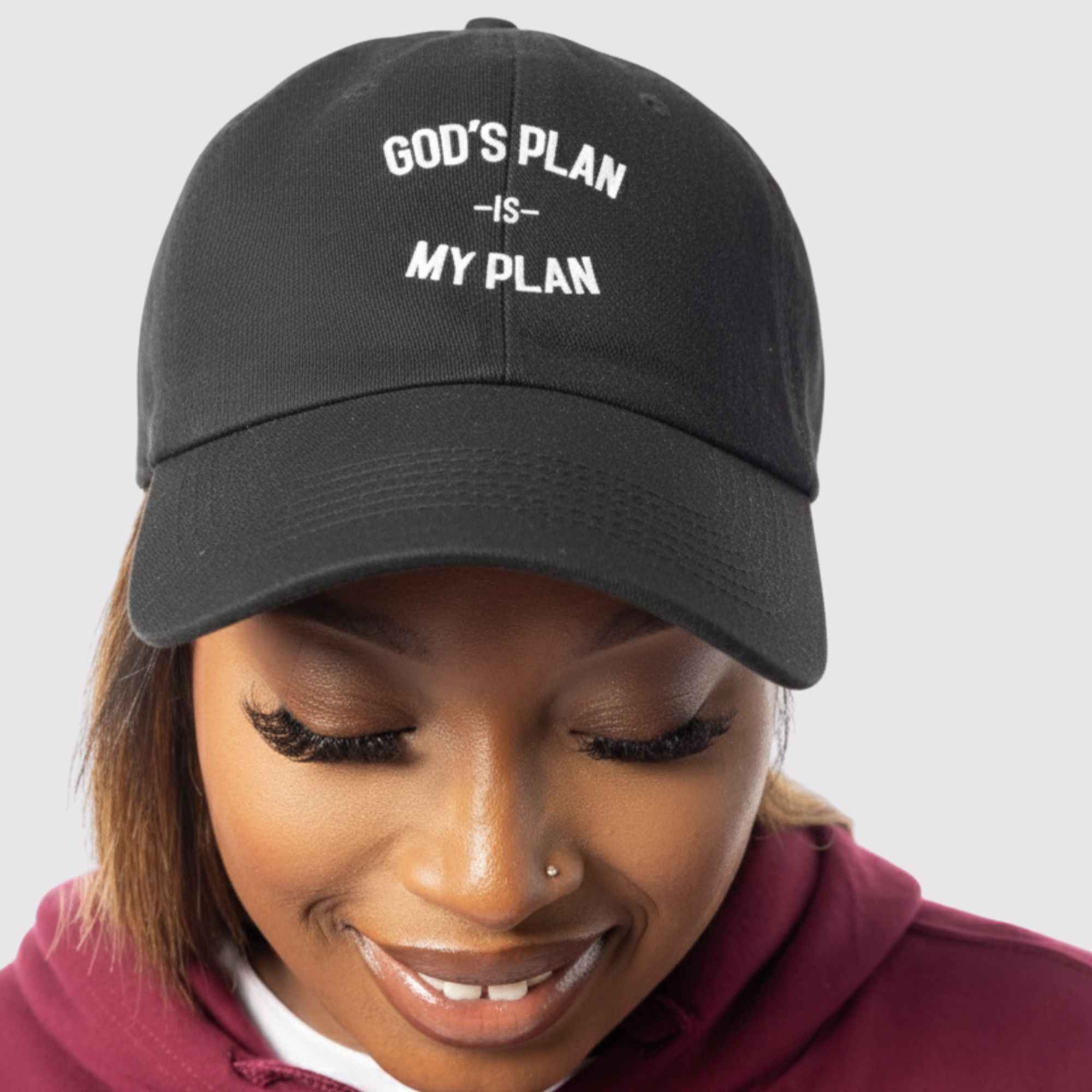 God's Plan My Plan Camo/Denim/Black Dad Hat Bundle - Image 6