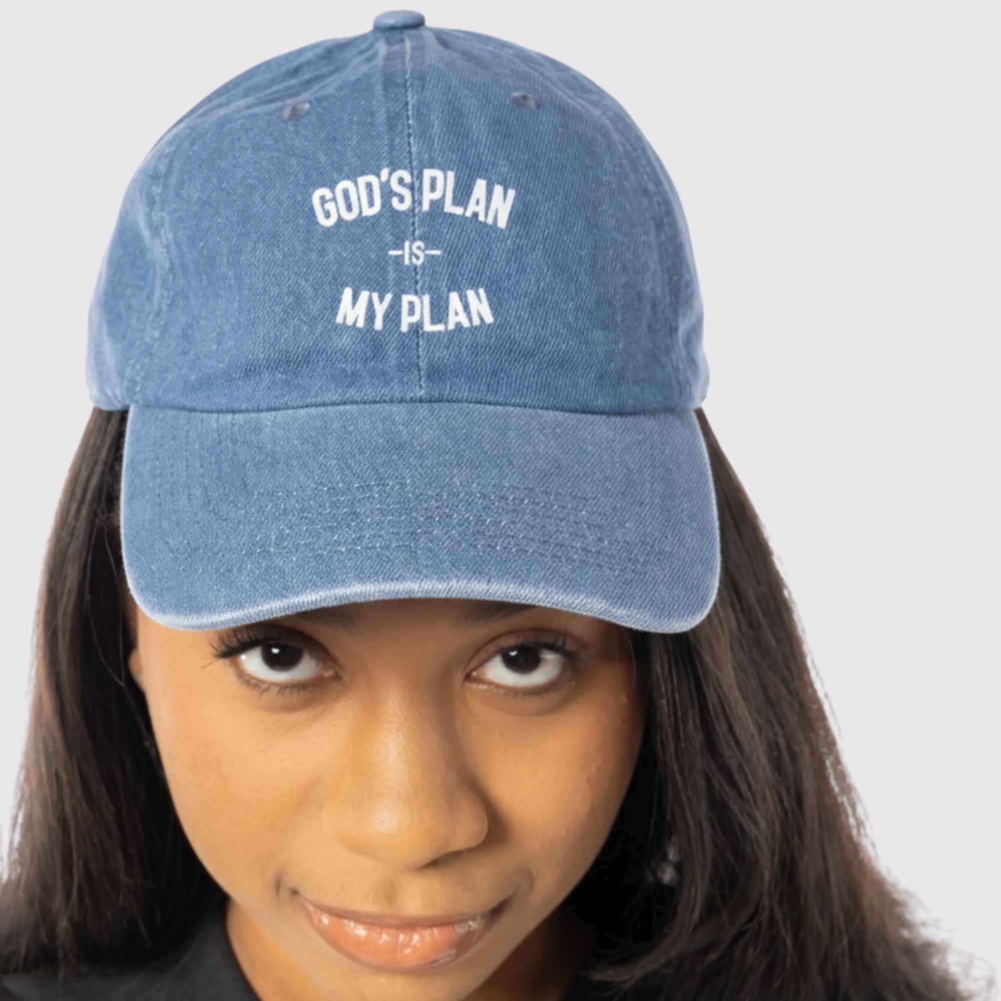 God's Plan My Plan Camo/Denim/Black Dad Hat Bundle - Image 7
