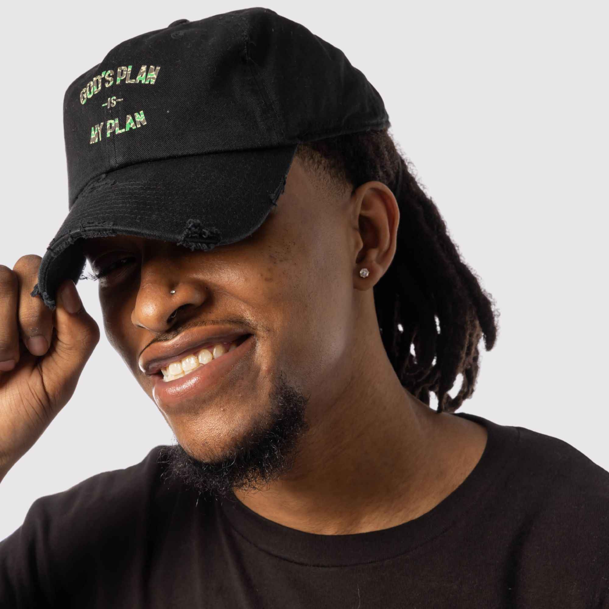 God's Plan My Plan T-Shirt & Hat Bundle Camo - Image 4