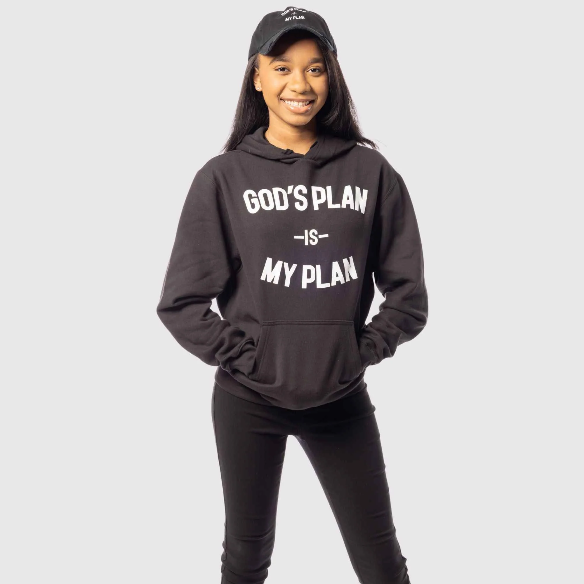 God's Plan My Plan Hoodie & Hat Bundle Eternal - Image 2