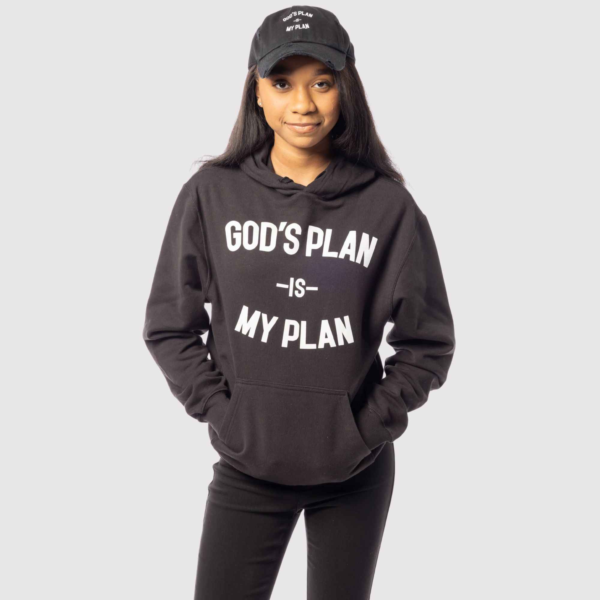 God's Plan My Plan Hoodie & Hat Bundle Eternal - Image 4