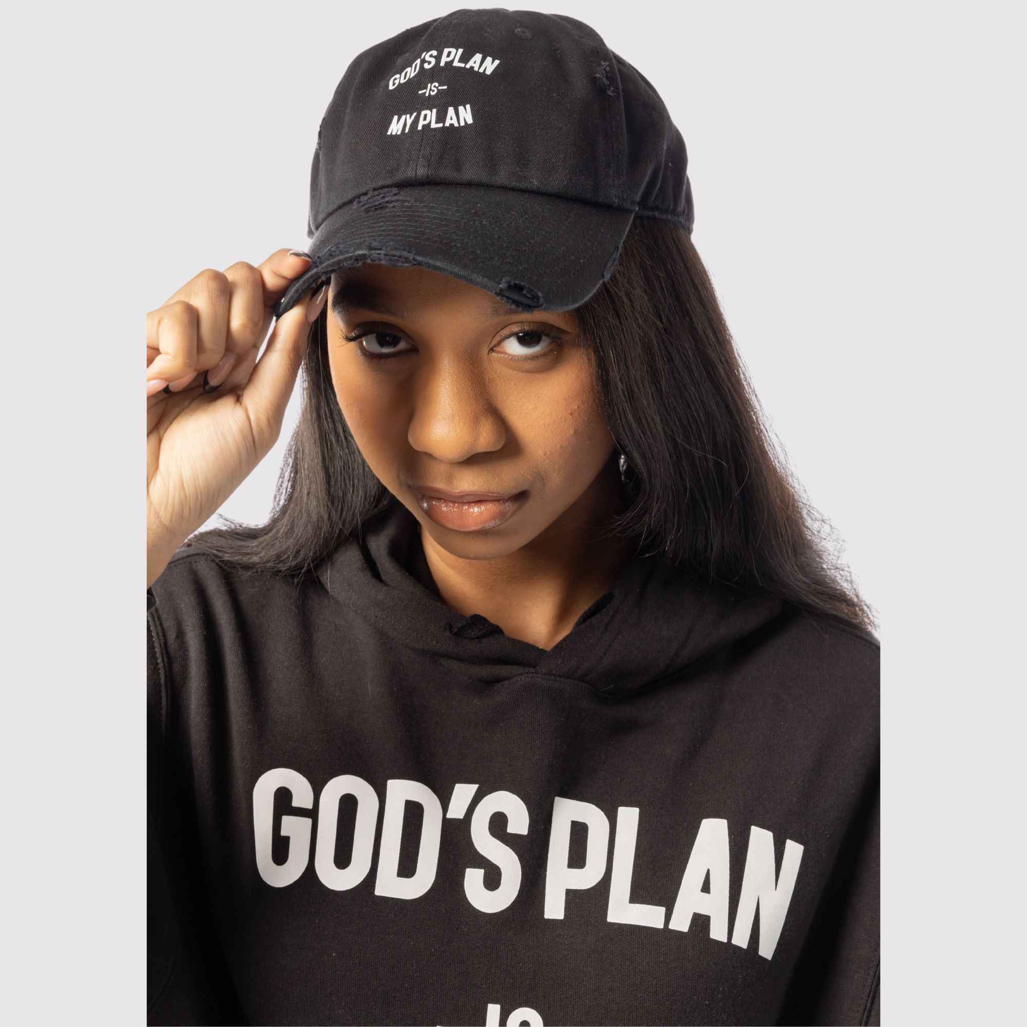 God's Plan My Plan Hoodie & Hat Bundle Eternal - Image 5