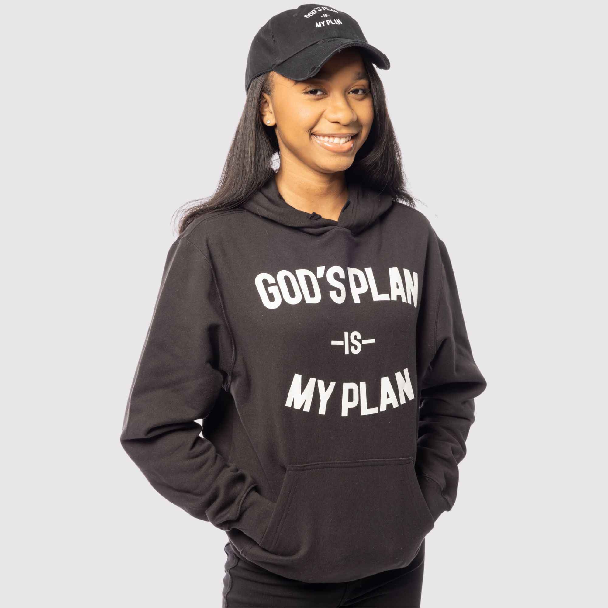 God's Plan My Plan Hoodie & Hat Bundle Eternal - Image 7