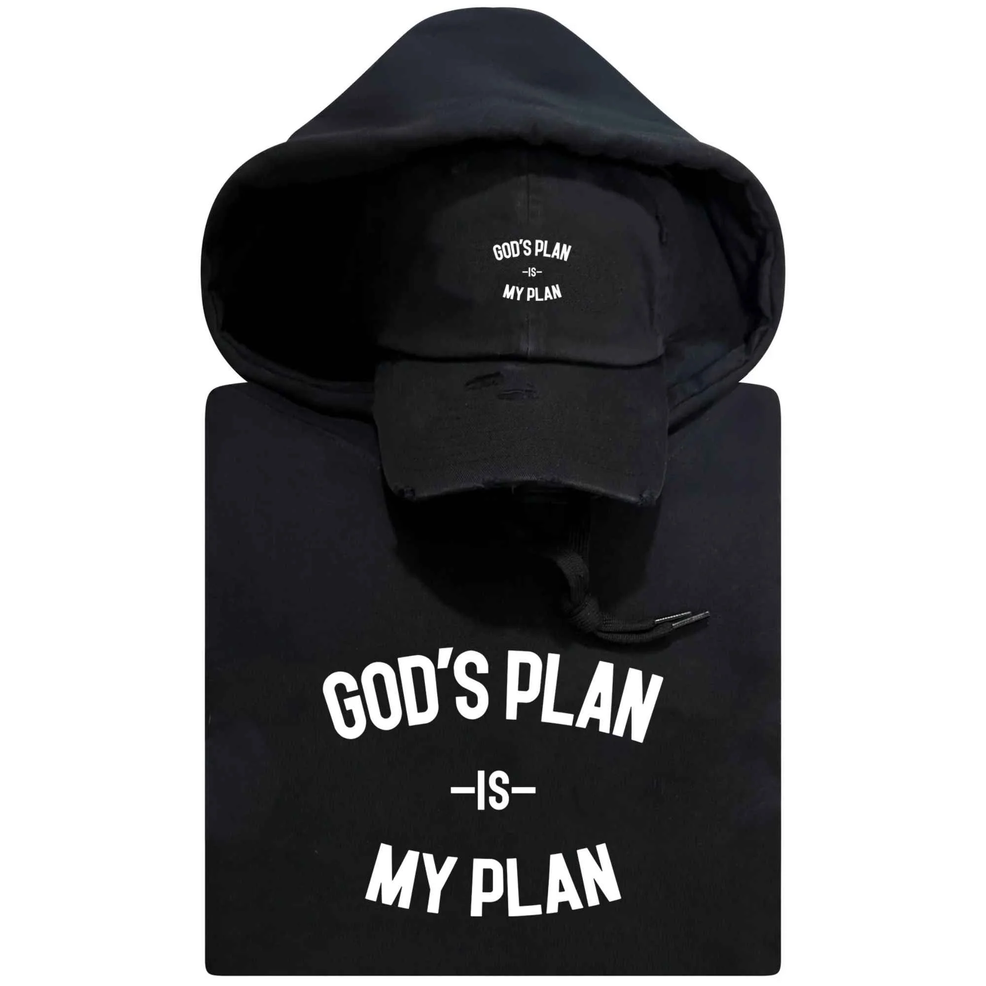 God's Plan My Plan Hoodie & Hat Bundle Eternal - Image 8
