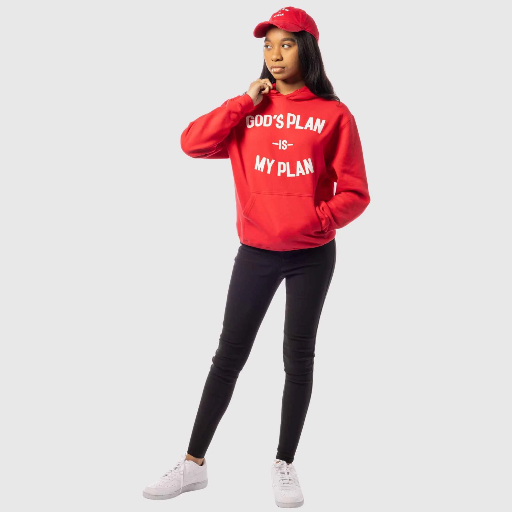 God's Plan My Plan Hoodie & Hat Bundle Fire - Image 2
