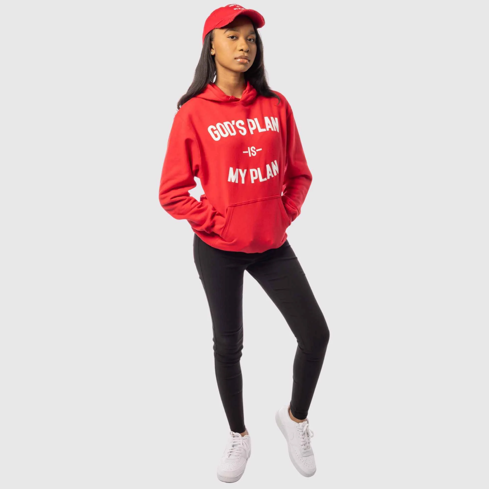 God's Plan My Plan Hoodie & Hat Bundle Fire - Image 6
