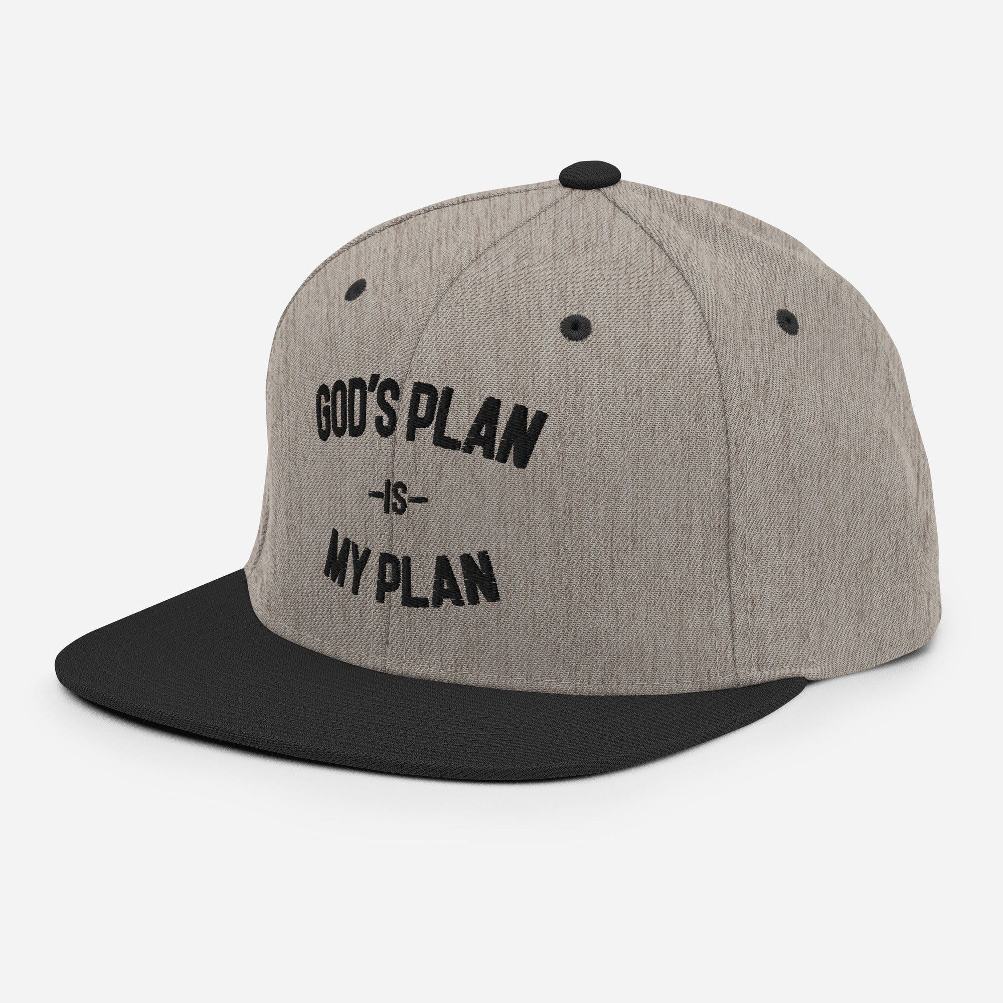 God's Plan My Plan Premium Snapback Hat - Image 3