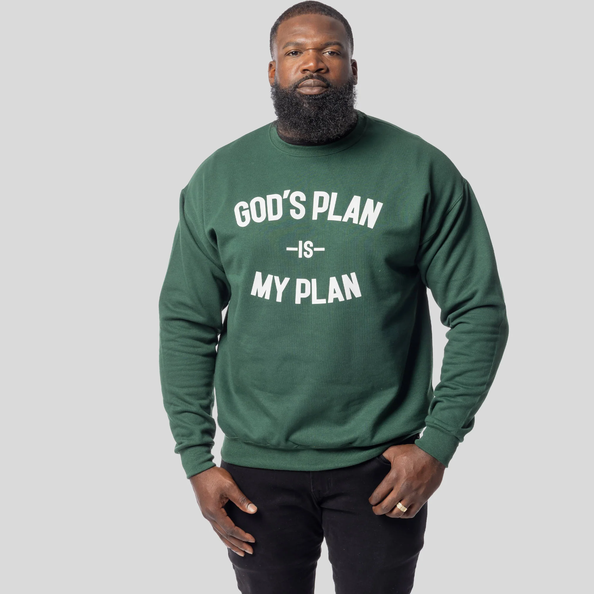 God's Plan My Plan Emerald Crew - Image 4