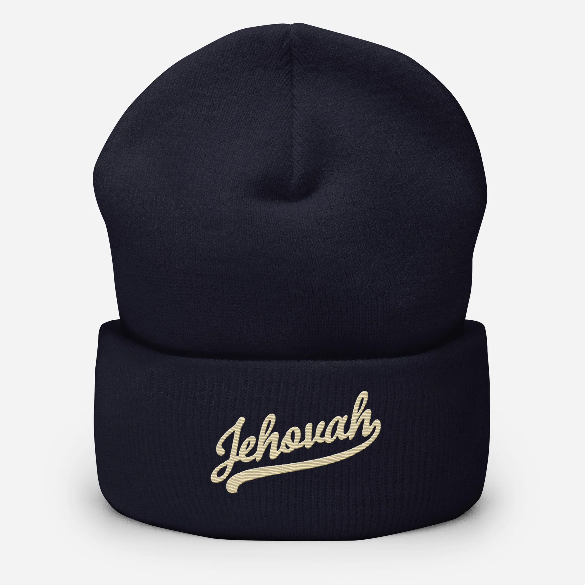 Jehovah Cuffed Beanie (Navy) - Image 2