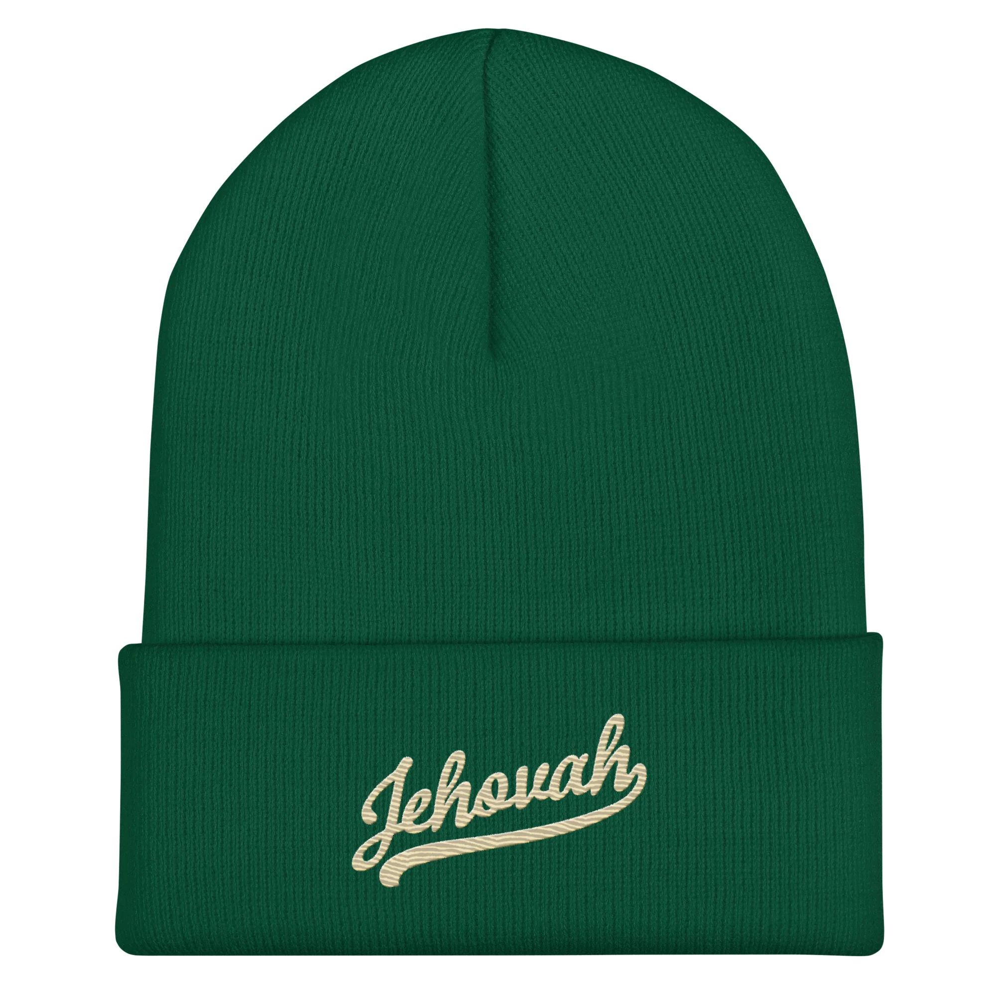 Jehovah Cuffed Beanie (Emerald) - Image 3