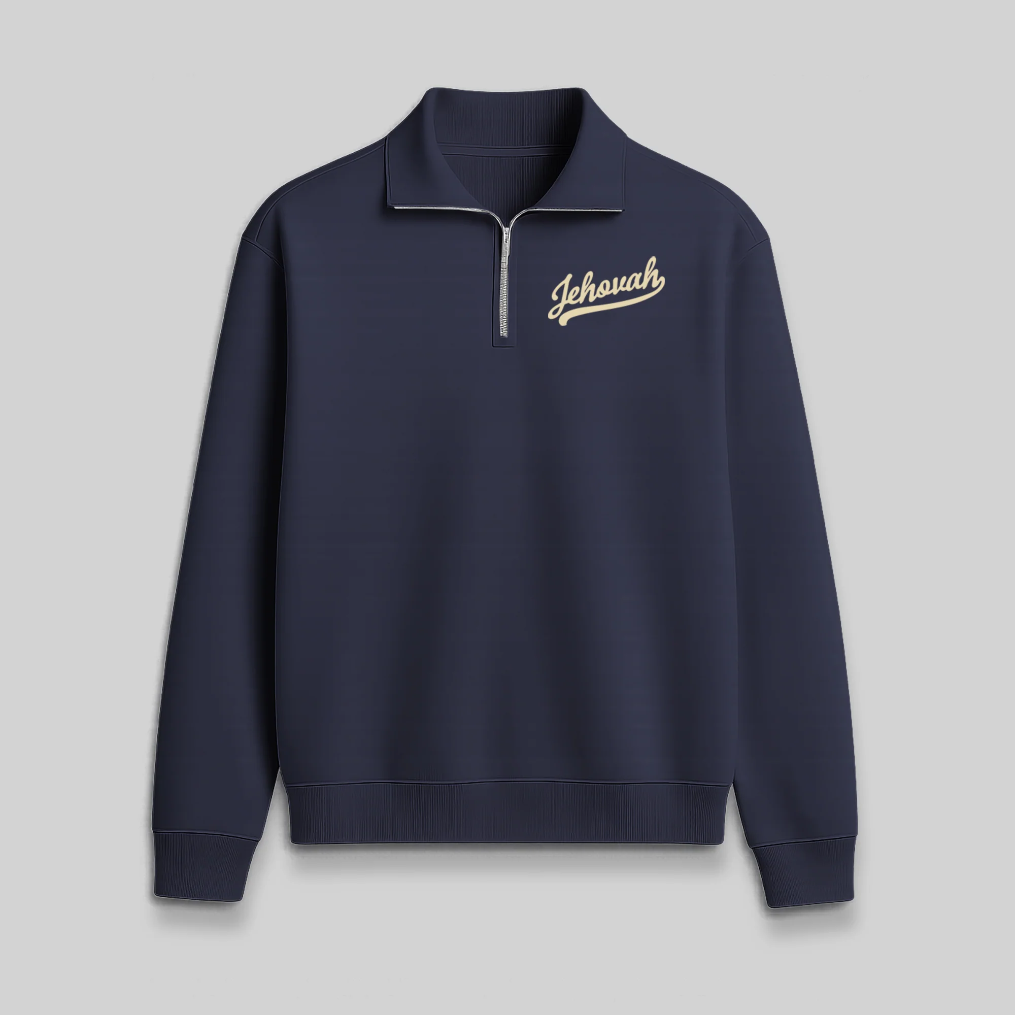 Jehovah Navy Quarter Zip Pullover - Image 4