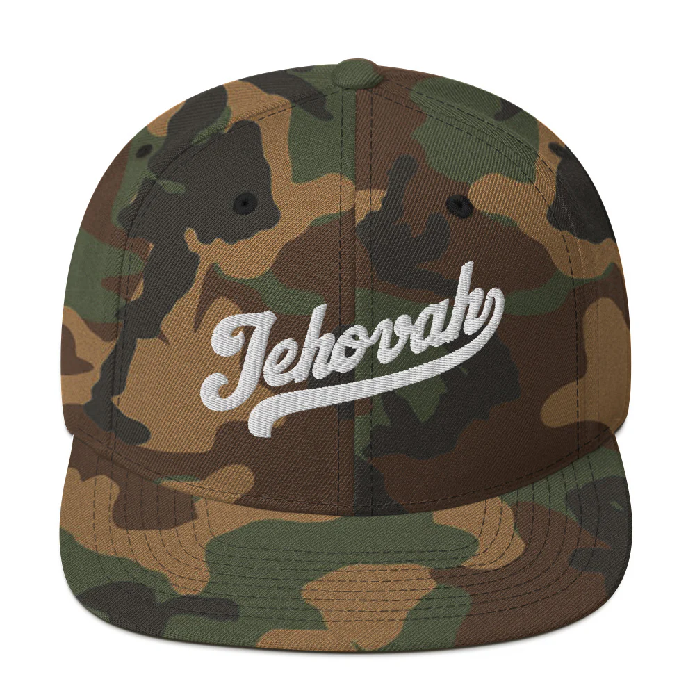 Jehovah Snapback Hat Camo