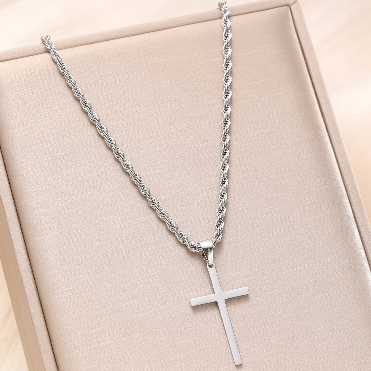Minimalist Cross Pendant Necklace - Image 3