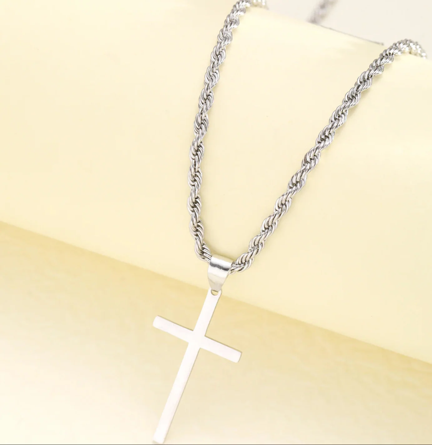 Minimalist Cross Pendant Necklace - Image 4