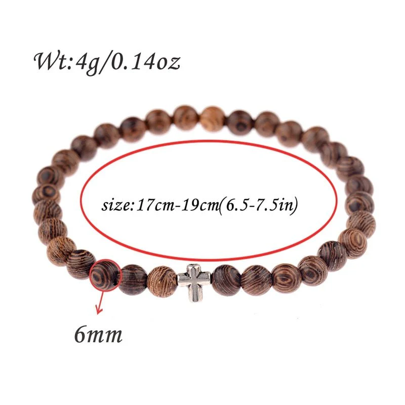 Silver Cross Prayer Bead Bracelet - Image 10
