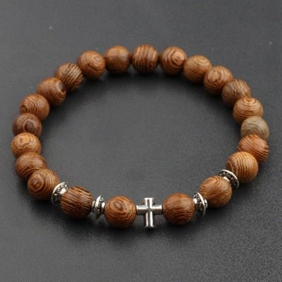 Silver Cross Prayer Bead Bracelet - Image 7