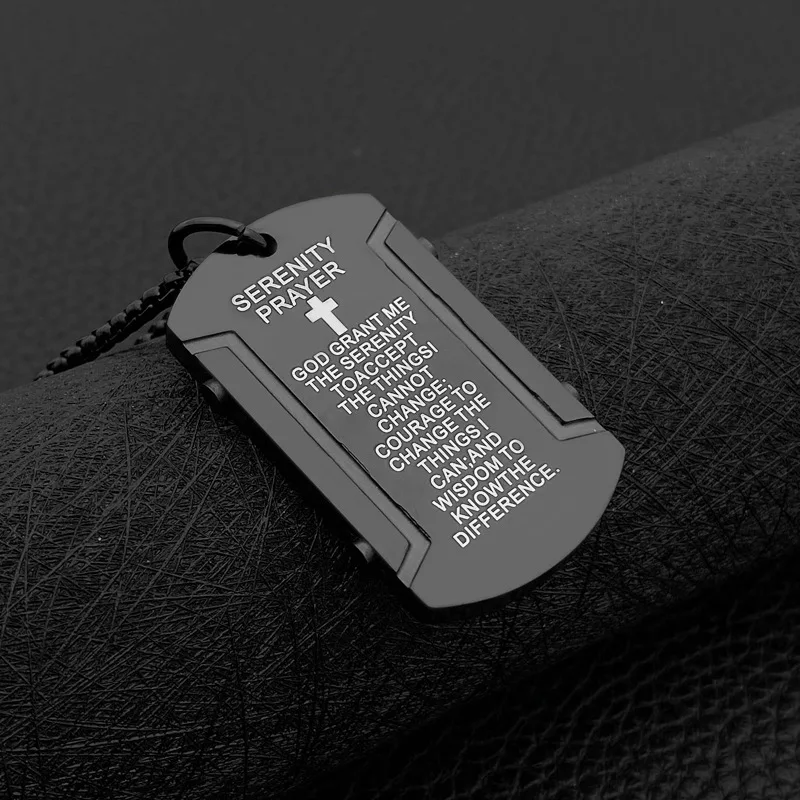 Serenity Prayer Cross Necklace - Image 3