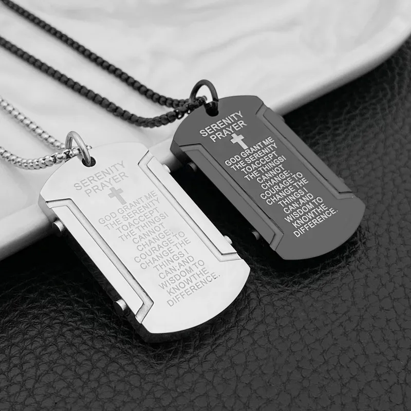 Serenity Prayer Cross Necklace - Image 5