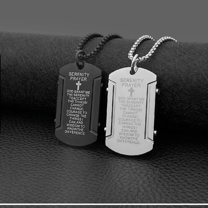 Serenity Prayer Cross Necklace - Image 6