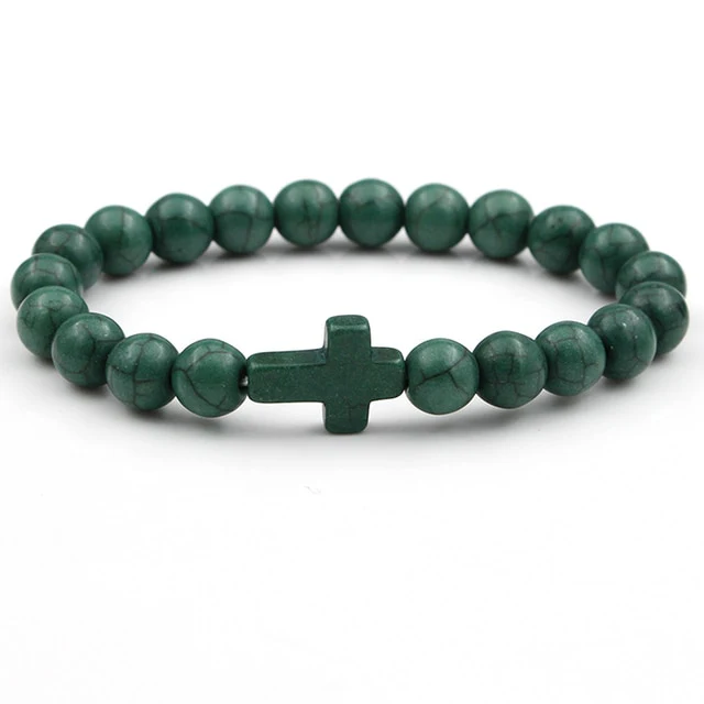Hope Stone Cross Charm Bracelet - Image 2