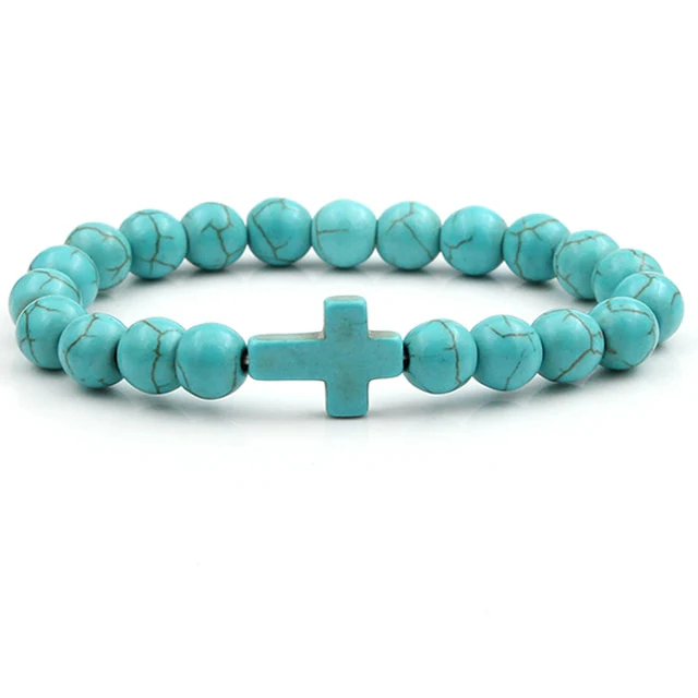 Hope Stone Cross Charm Bracelet - Image 3