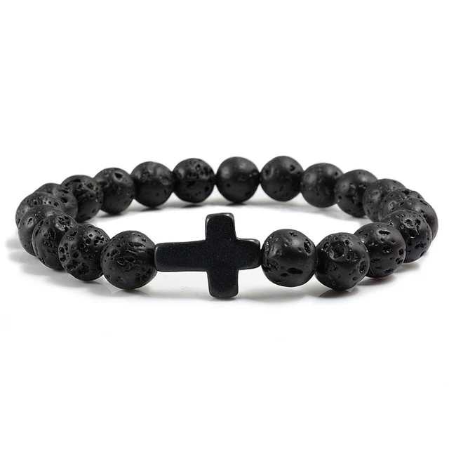 Stone Cross Charm Bracelet Set - Image 3