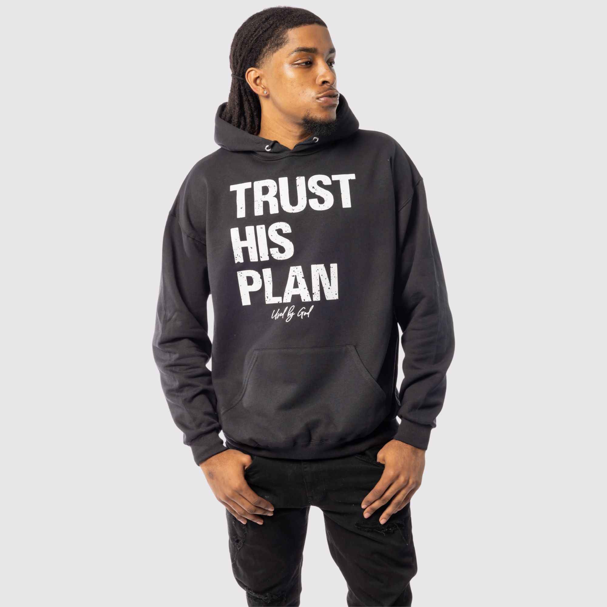 Trust His Plan Acid Wash Premium Hoodie - Image 2
