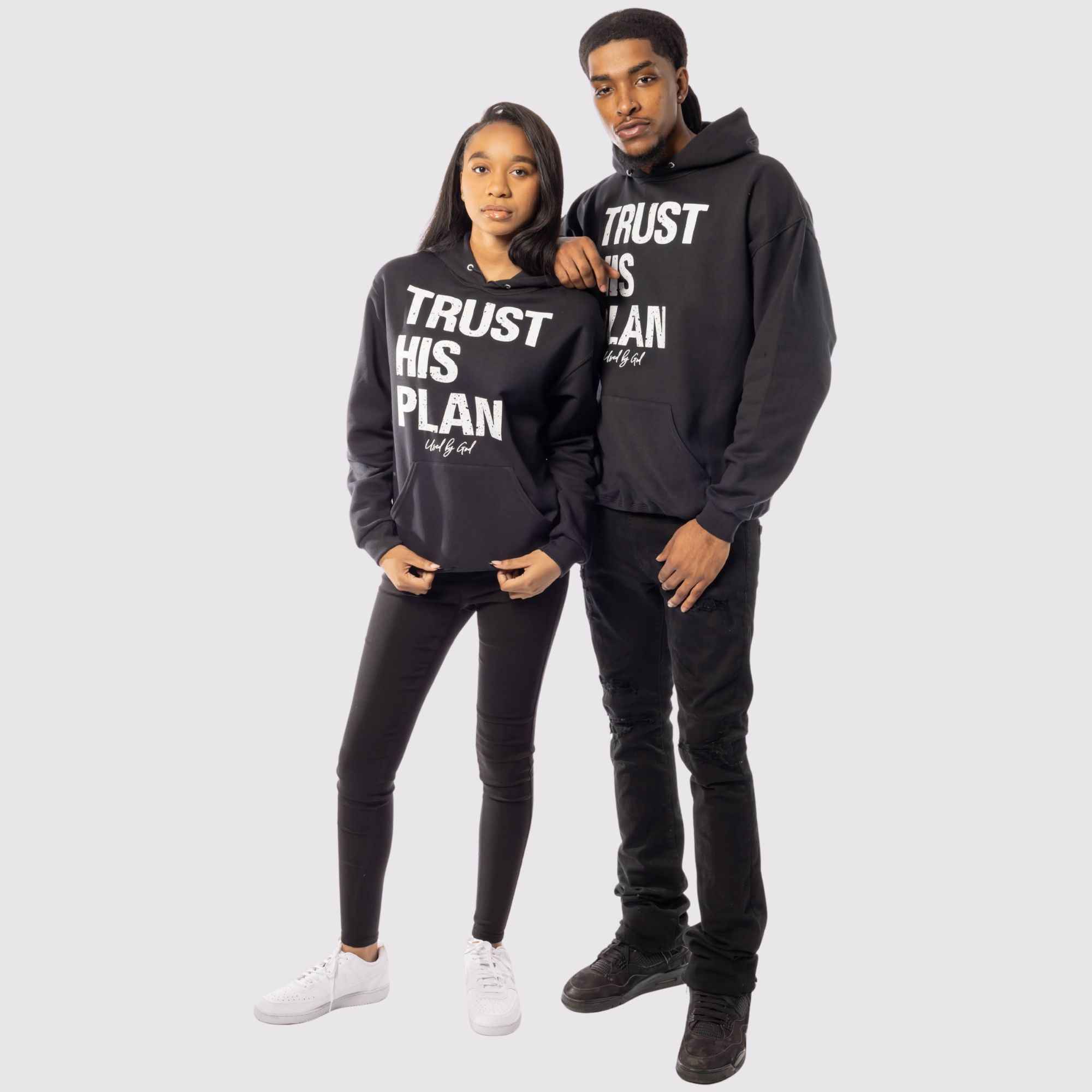 Trust His Plan Acid Wash Premium Hoodie - Image 3