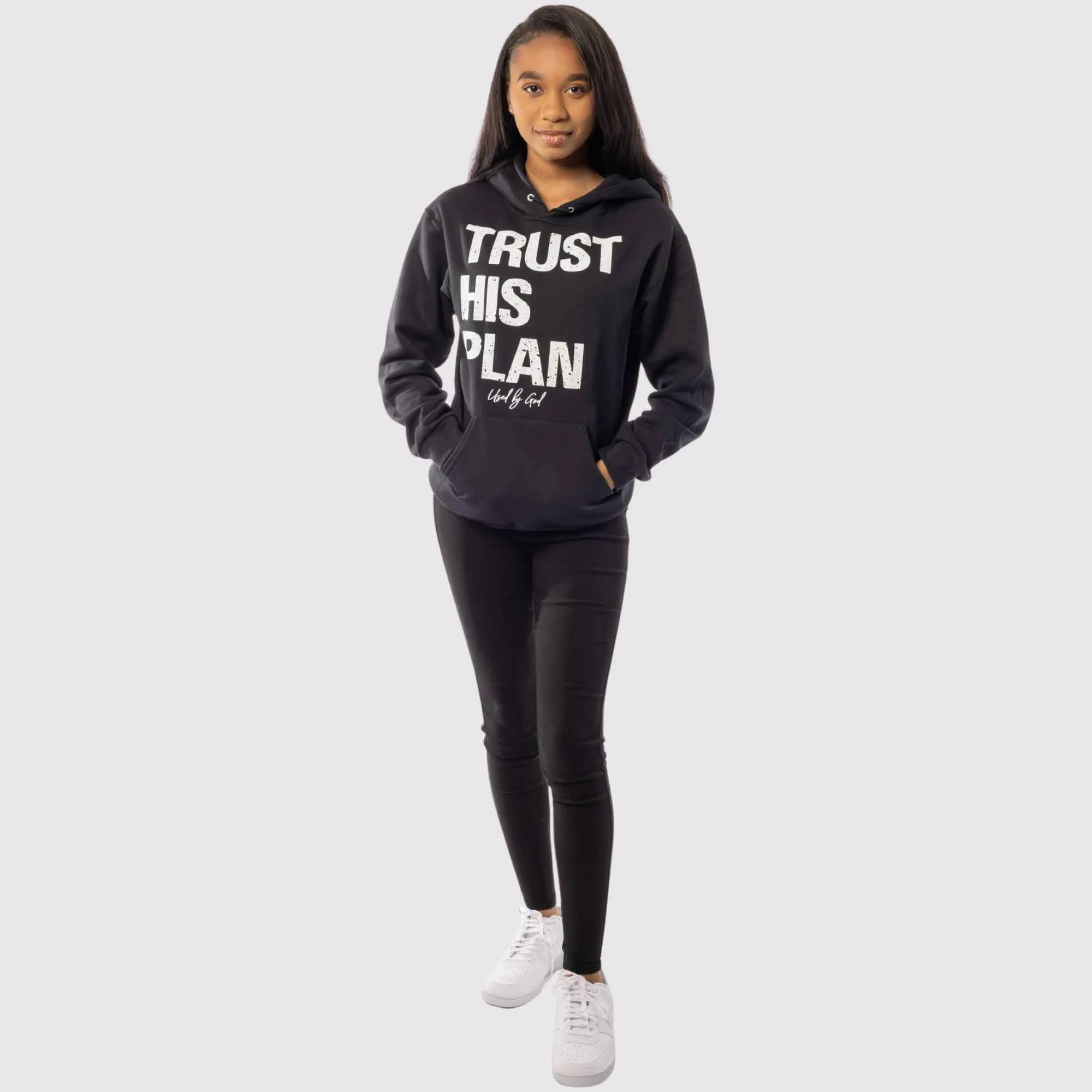 Trust His Plan Acid Wash Premium Hoodie - Image 5