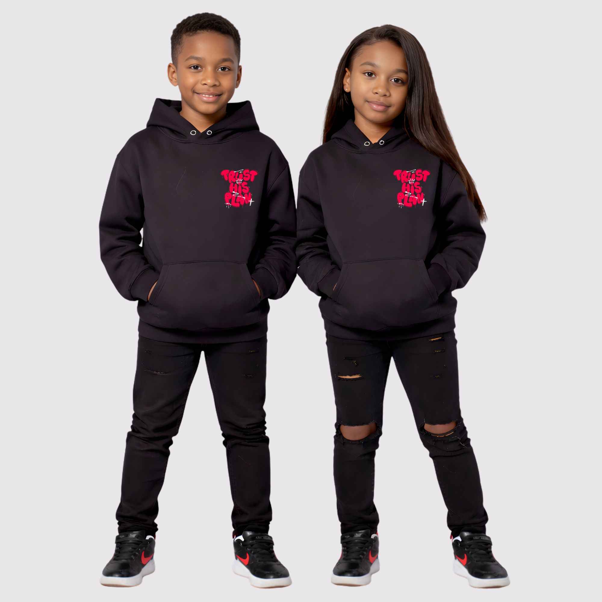 Trust His Plan Jeremiah Kids Hoodie - Image 2