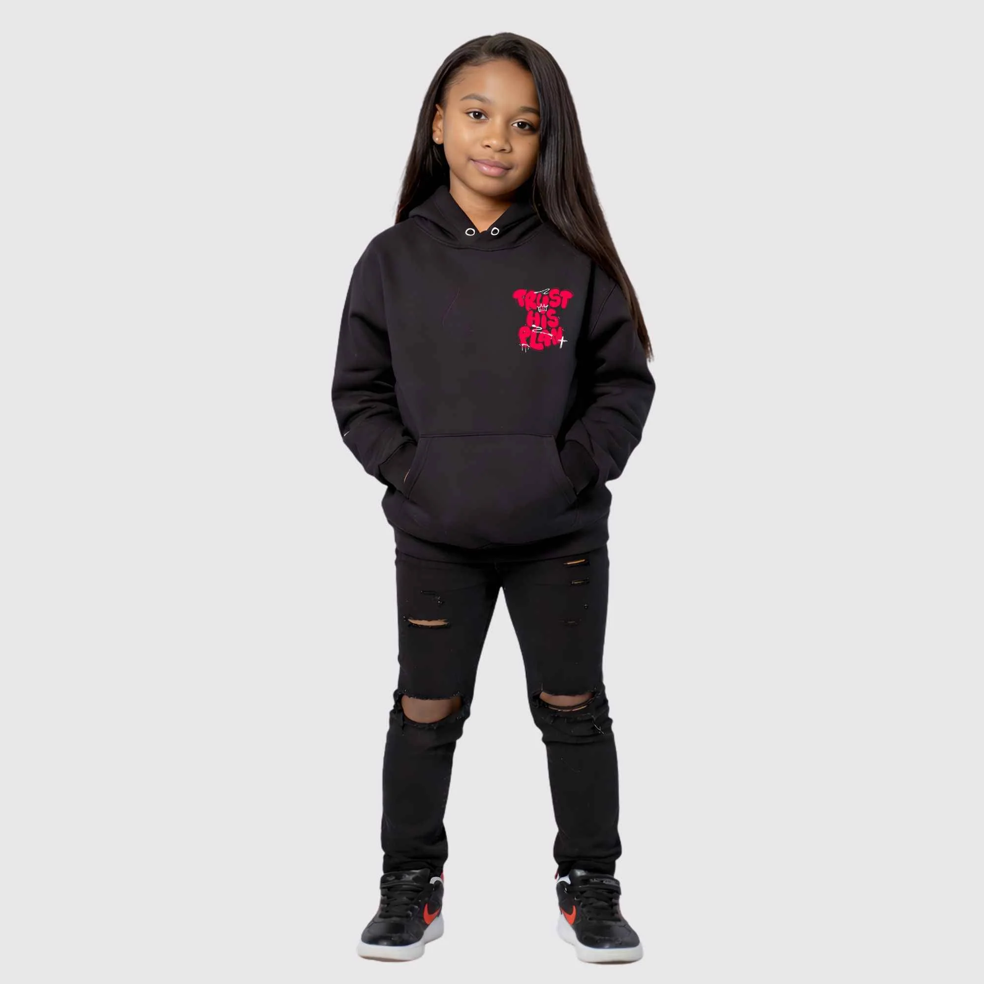 Trust His Plan Jeremiah Kids Hoodie - Image 4