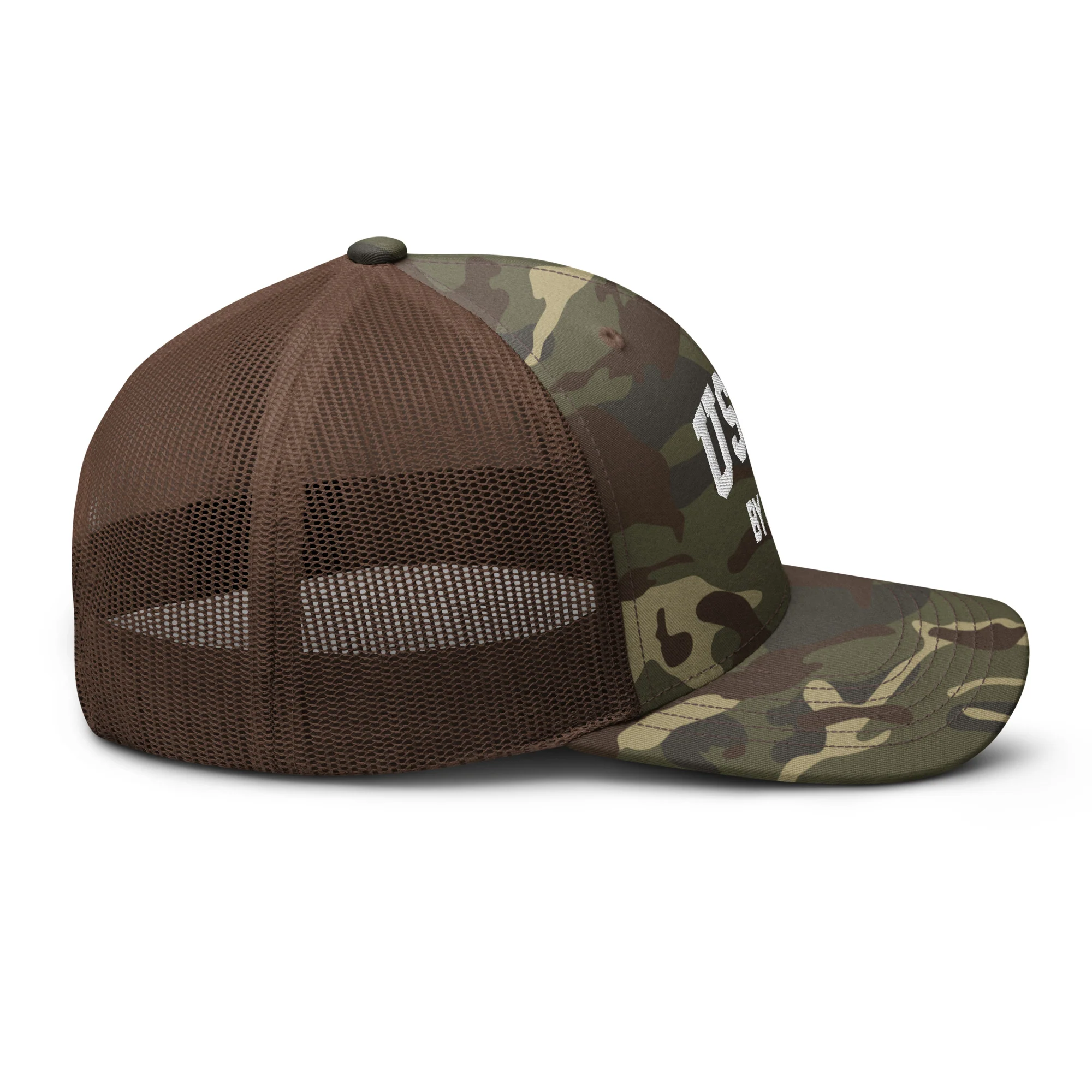 UBG Collegiate Camo Trucker Hat - Image 5