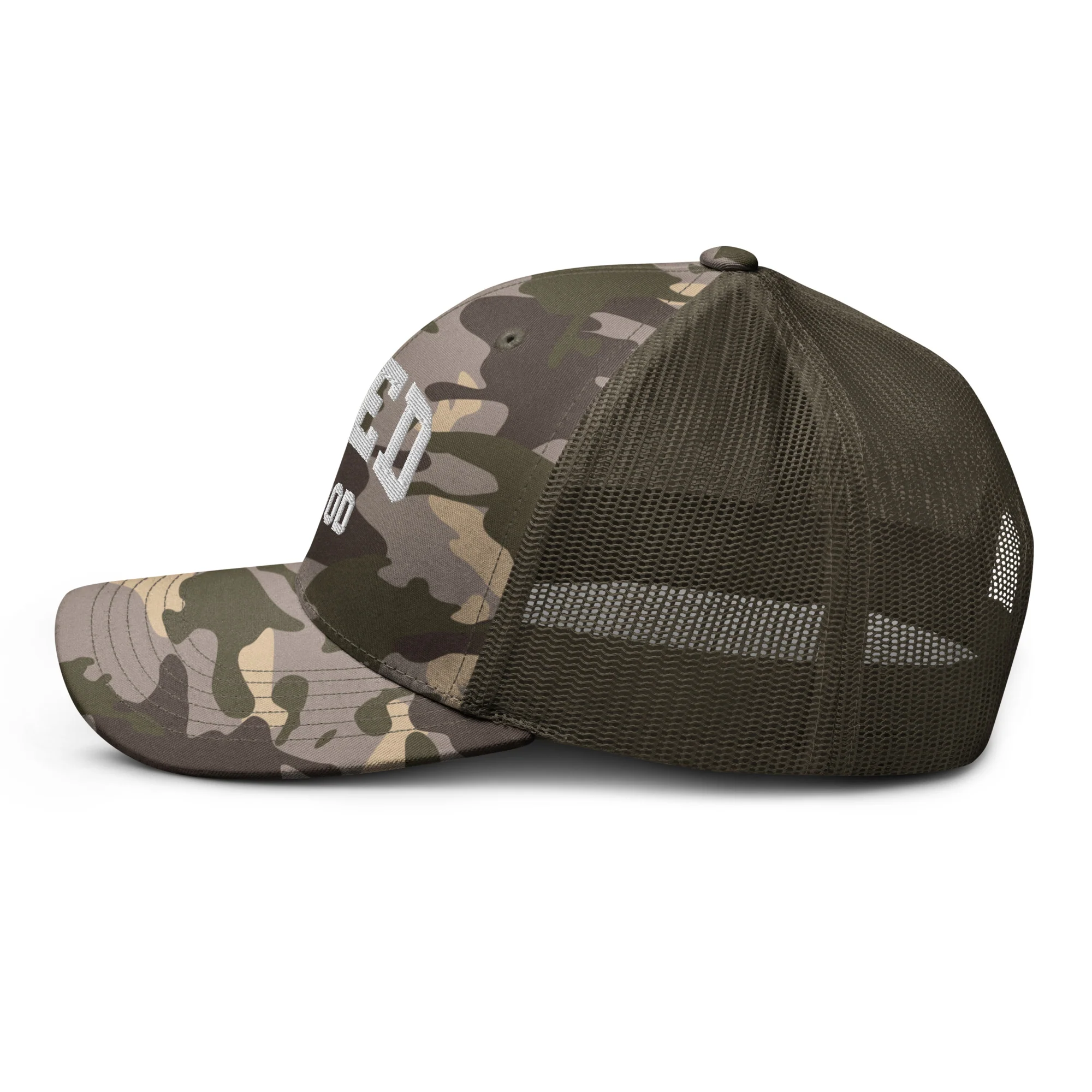 UBG Collegiate Camo Trucker Hat - Image 9
