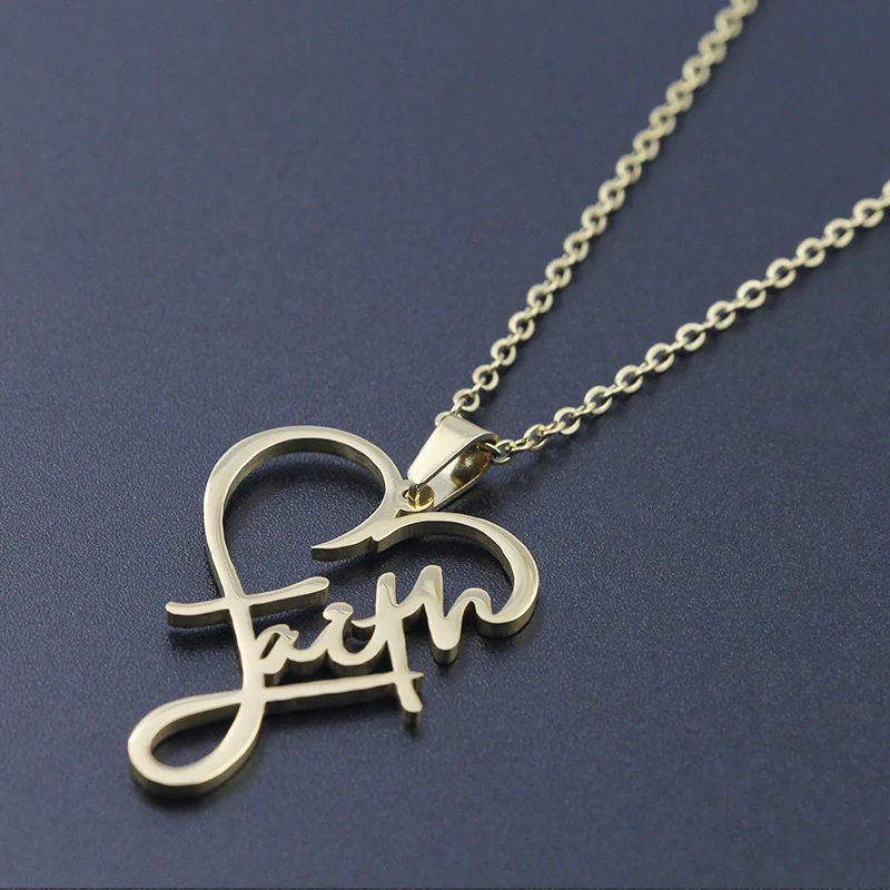 Faith Heart Necklace - Image 3