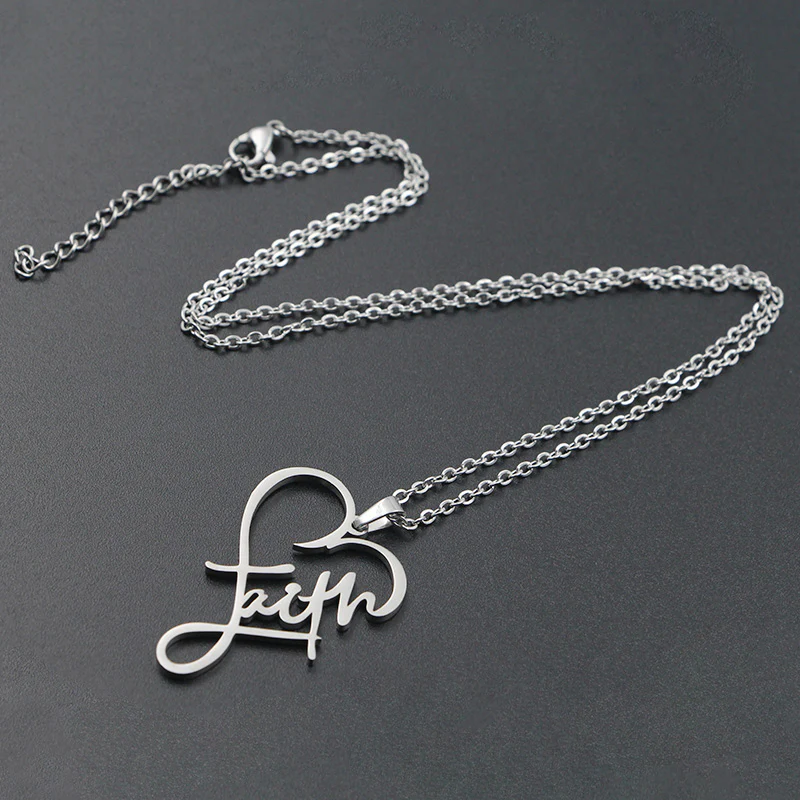 Faith Heart Necklace - Image 4